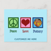 Peace Liebe Pottery Postkarte (Vorderseite)