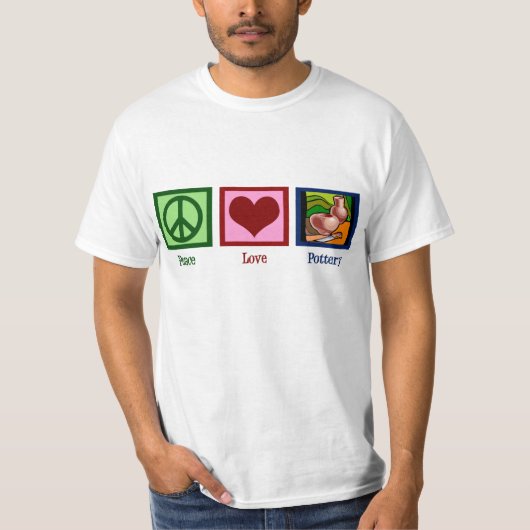 Peace Liebe Pottery T-Shirt (Vorderseite)