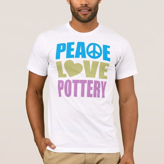 Peace Liebe Pottery T-Shirt (Vorderseite)