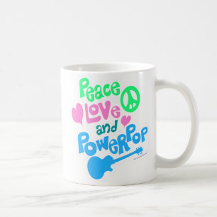 Peace Liebe Powerpop Epic Fun Music Slogan Kaffeetasse