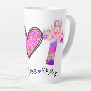 Peace Liebe Pray Milchtasse