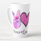 Peace Liebe Pray Milchtasse (Linke Ecke)