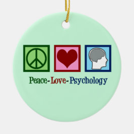 Peace Liebe Psychology Niedlich Psychologin Keramikornament