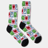 Peace Liebe Psychology Niedlich Psychologin Socken (Rechts)