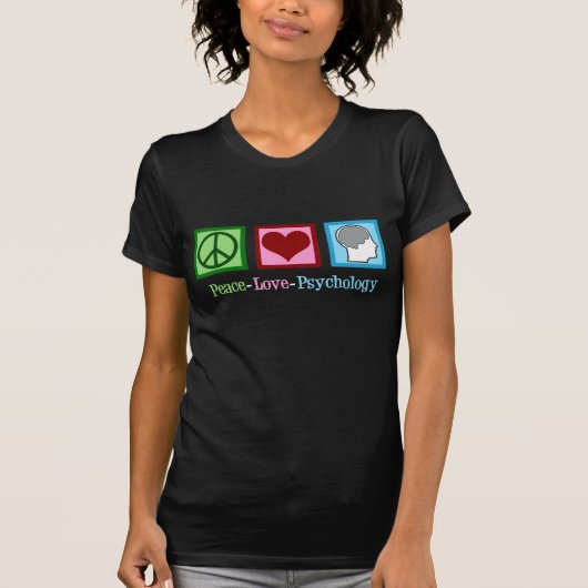 Peace Liebe Psychology Niedlich Psychologin T-Shirt (Vorderseite)