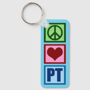 Peace Liebe PT Custom Physical Therapist Schlüsselanhänger