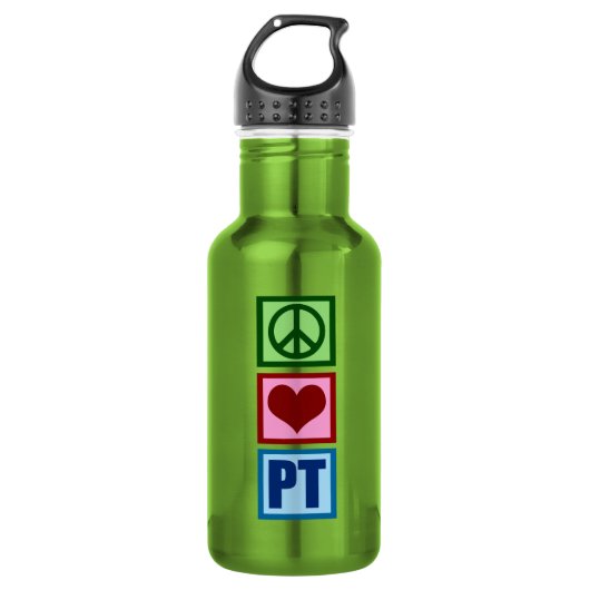 Peace Liebe PT Trinkflasche (Vorderseite)