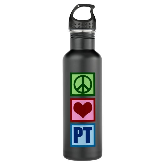 Peace Liebe PT Trinkflasche (Vorderseite)