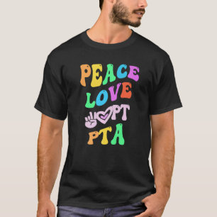 PEACE LIEBE PTA Retro Elternvereinigung Gr T-Shirt