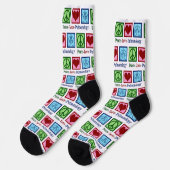 Peace Liebe Pulmonology Customizable Pulmonologe Socken (Linkes Detail)