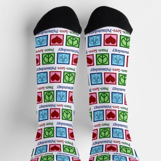 Peace Liebe Pulmonology Customizable Pulmonologe Socken (Oben)