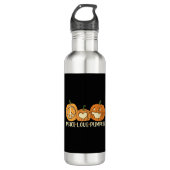 Peace Liebe Pumpkin Halloween Edelstahlflasche (Vorderseite)