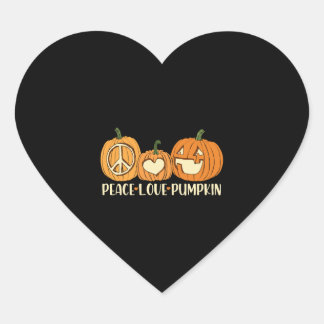 Peace Liebe Pumpkin Halloween Herz-Aufkleber