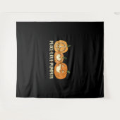 Peace Liebe Pumpkin Halloween Wandteppich (Vorderseite (Horizontal))