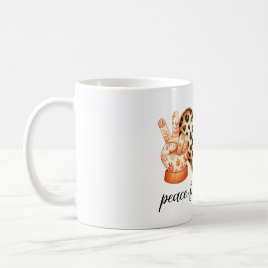 Peace Liebe Pumpkin Kaffeetasse (Links)