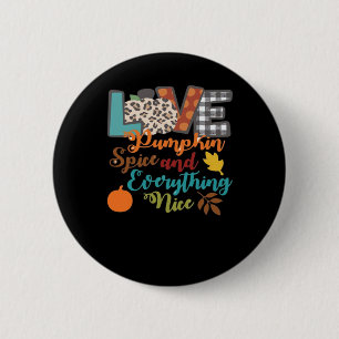 Peace Liebe Pumpkin - Liebe Gewürz und alles Nic Button