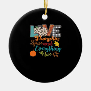 Peace Liebe Pumpkin - Liebe Gewürz und alles Nic Keramik Ornament
