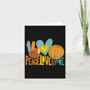 Peace Liebe Pumpkin Pie Türkei Spaß Erntedank Fal Karte