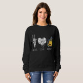 Peace Liebe Pumpkin Sweatshirt (Vorne ganz)