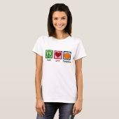 Peace Liebe Pumpkin Women T-Shirt (Vorne ganz)
