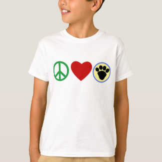 Peace Liebe Puppy Paws T Shirts, Geschenke T-Shirt