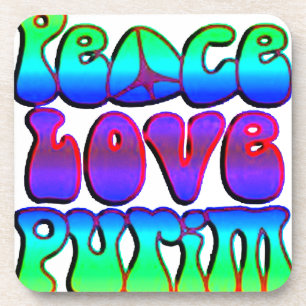 Peace Liebe Purim Getränkeuntersetzer