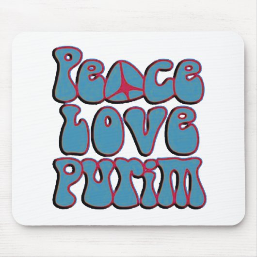 Peace Liebe Purim.png Mousepad (Vorne)