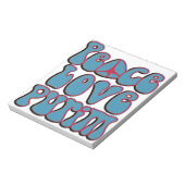 Peace Liebe Purim.png Notizblock (Rotiert)