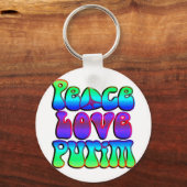 Peace Liebe Purim Schlüsselanhänger (Vorderseite)