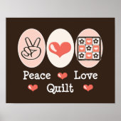 Peace Liebe Quilt Poster (Vorne)