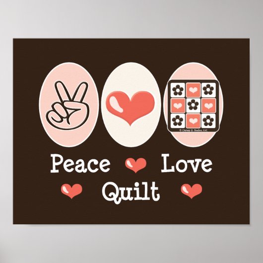 Peace Liebe Quilt Poster (Vorne)
