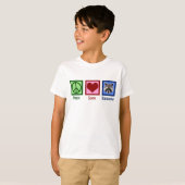 Peace Liebe Raccoons Kinder T-Shirt (Vorne ganz)
