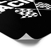 Peace Liebe Racing Heart Race Car Lover Poster (Ecke)