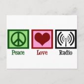 Peace Liebe Radio Postkarte (Vorderseite)