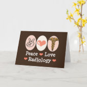 Peace Liebe Radiology Greeting Card Karte (Gelbe Blume)