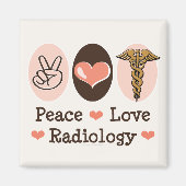 Peace Liebe Radiology Magnet (Vorne)