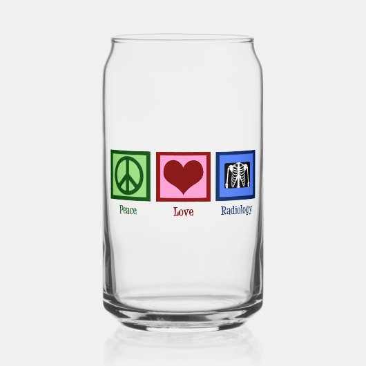 Peace Liebe Radiology Niedlich Radiologist Dosenglas (Vorderseite)