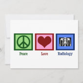 Peace Liebe Radiology Niedlich Radiologist Karte (Vorderseite)