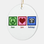 Peace Liebe Radiology Niedlich Radiologist Weihnac Keramik Ornament (Links)