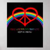 Peace Liebe Rainbow Poster (Vorne)
