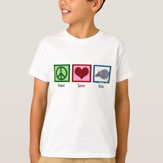 Peace Liebe Rating Kids T-Shirt (Vorderseite)