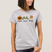 Peace Liebe Read Halloween Western T-Shirt (Vorderseite)