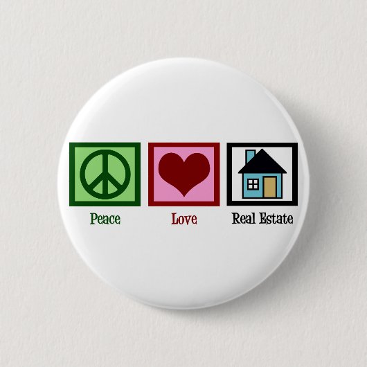 Peace Liebe Real Anwesen Company Button (Vorderseite)