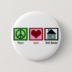 Peace Liebe Real Anwesen Company Button