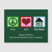Peace Liebe Real Anwesen Custom Christmas Magnet (Vorderseite)