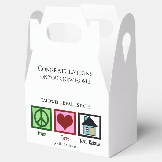 Peace Liebe Real Anwesen Custom Housewarming Geschenkschachtel (Geöffnet)