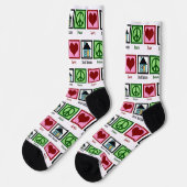 Peace Liebe Real Anwesen Niedlich House Realtor Socken (Linkes Detail)