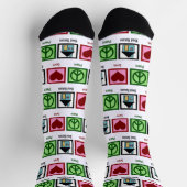 Peace Liebe Real Anwesen Niedlich House Realtor Socken (Oben)