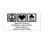 Peace Liebe Real Anwesen Niedlich Realtor Rücksend Permastempel (Design)