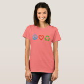 Peace Liebe Recycle T - Shirt - viele Farben und S (Vorne ganz)
